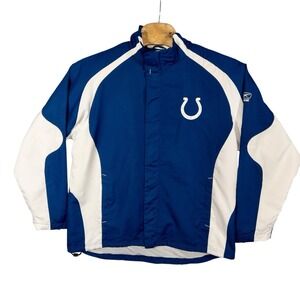 Reebok On Field Indianapolis Colts Full Zip All Weather Jacket Mens Large NFL